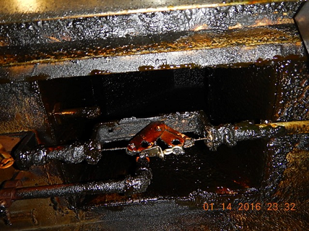 Access panel before cleaning