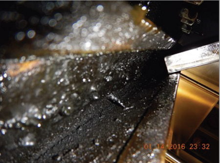 Exhaust system before cleaning