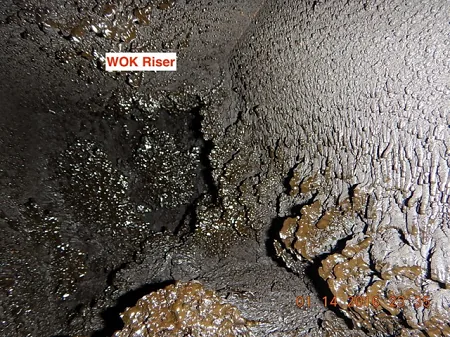 Grease buildup before cleaning