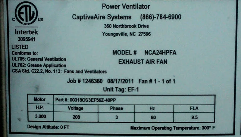 Kitchen exhaust fan components cleaned to bare metal